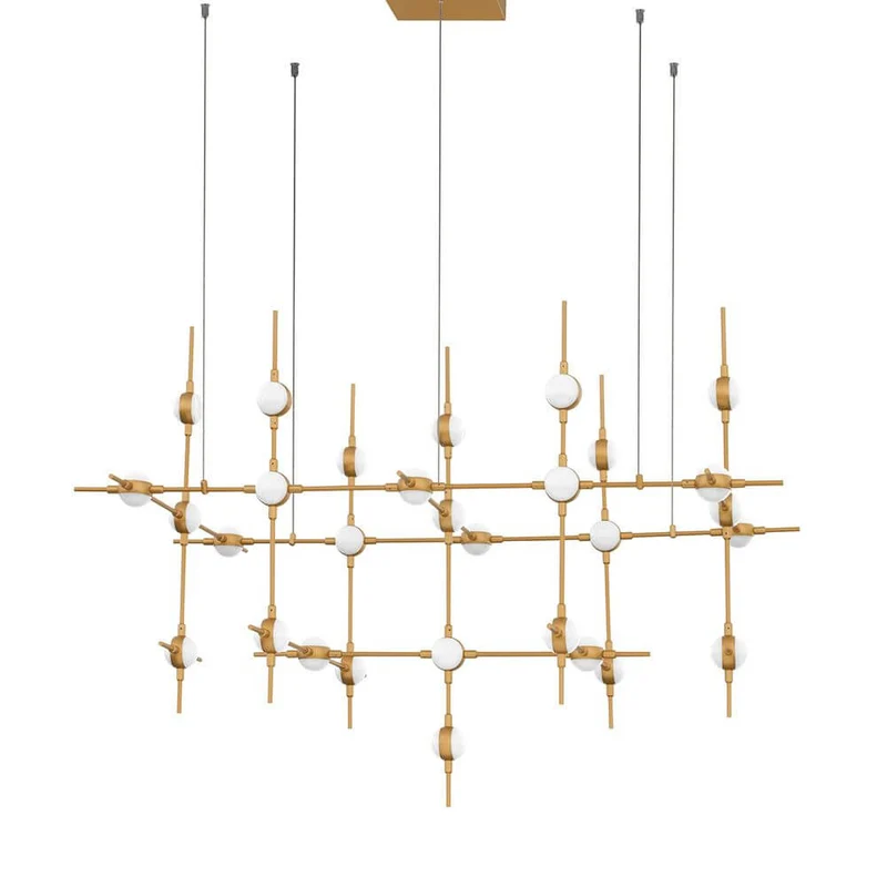 Atomo LED Hängeleuchte 106cm Gold