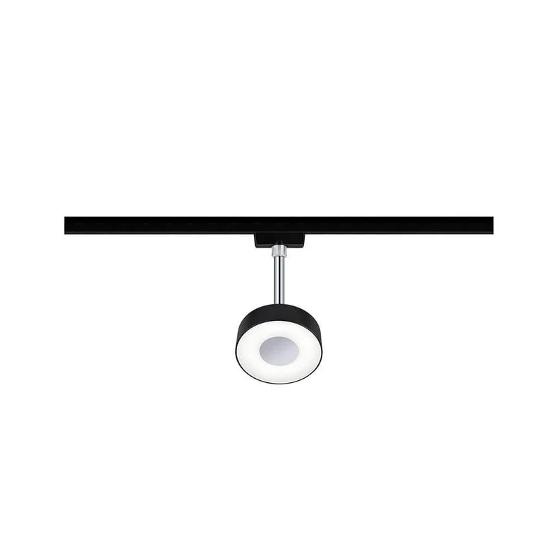 U-Rail LED Schienenspot Circle Einzelspot Dimmbar Schwarz-Matt, Chrom