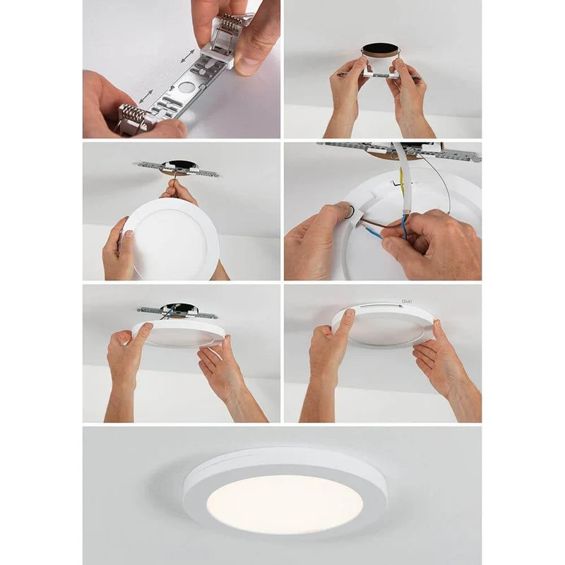 LED Einbaupanel 2 in 1 Wand- & Deckenleuchte Ø 30cm Weiß