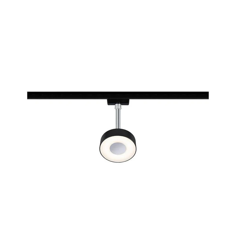 U-Rail LED Schienenspot Circle Einzelspot Dimmbar Schwarz, Chrom
