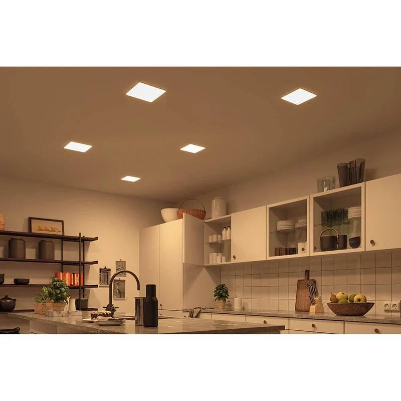 VariFit Veluna LED Einbaupanel CCT-Switch Eckig Weiß, Klar