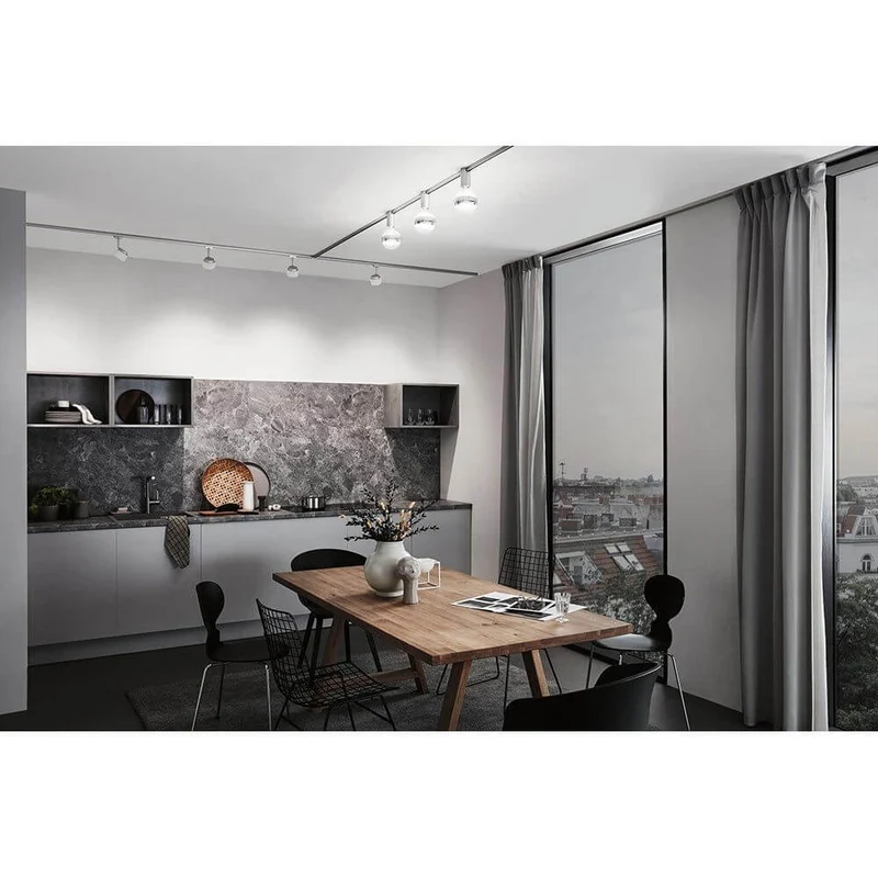 U-Rail LED Schienenspot Pane Einzelspot Weiß, Chrom-Matt