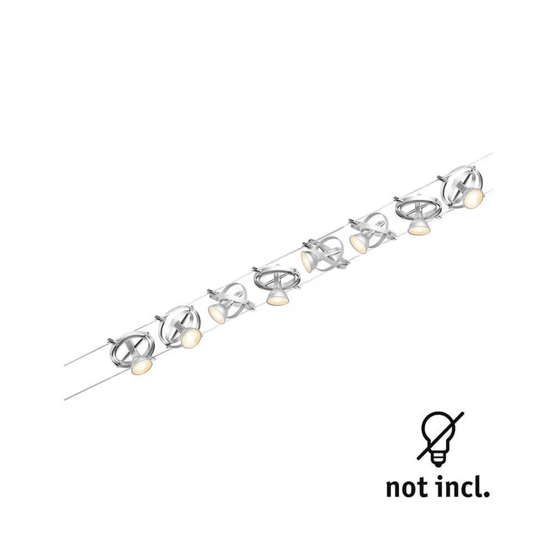 CorDuo Seilsystem Cardan Basis-Set 8-flammig Chrom-Matt