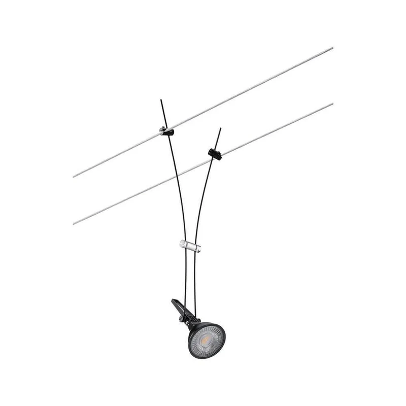 CorDuo Seilsystem Comet Einzelspot Schwarz-Matt Dimmbar