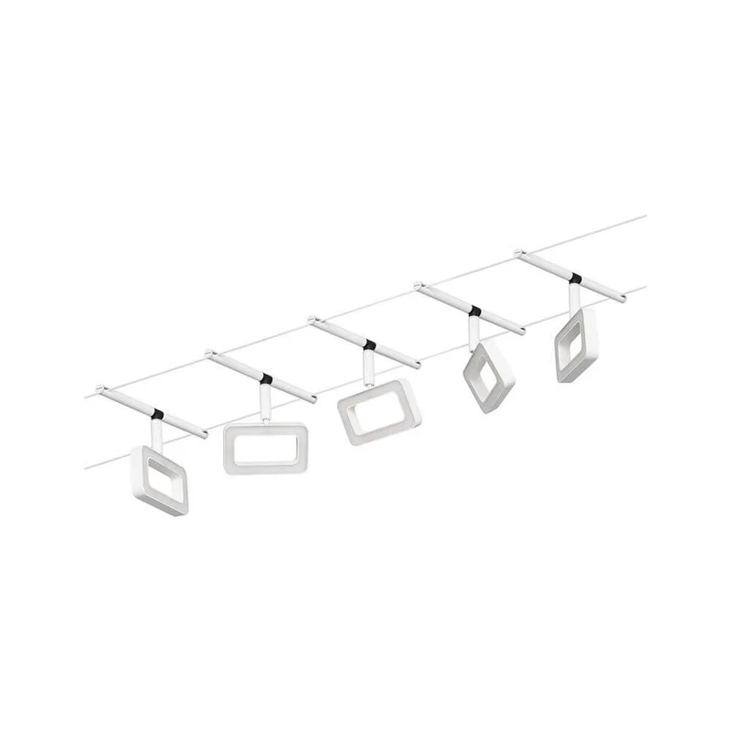 CorDuo LED Seilsystem Frame Basis-Set Weiß-Matt, Chrom