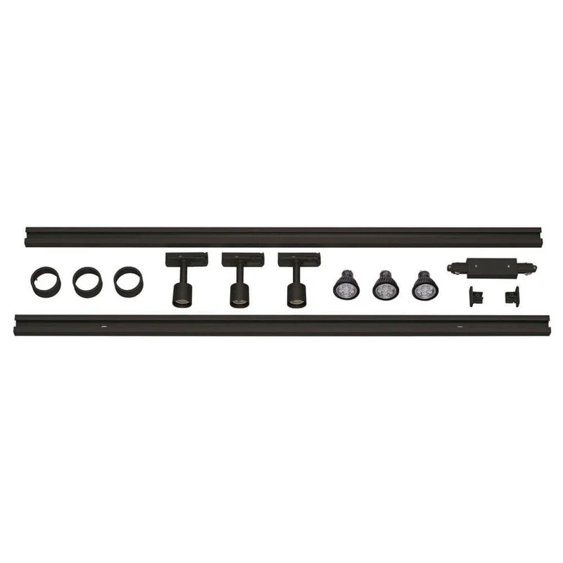 Puri LED 1-Phasen Hochvolt-Set Schwarz 2x1m