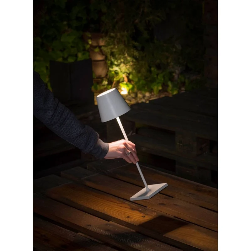 LED Akku-Außentischlampe TOC IP54 Weiß