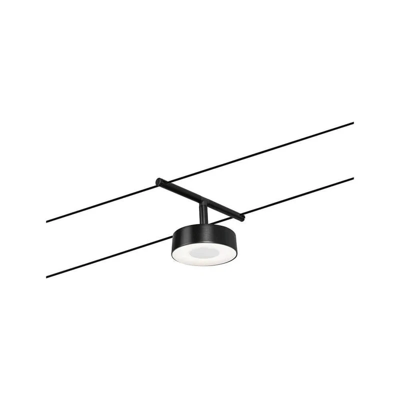 CorDuo LED Seilsystem Circle Basis-Set Schwarz-Matt, Chrom