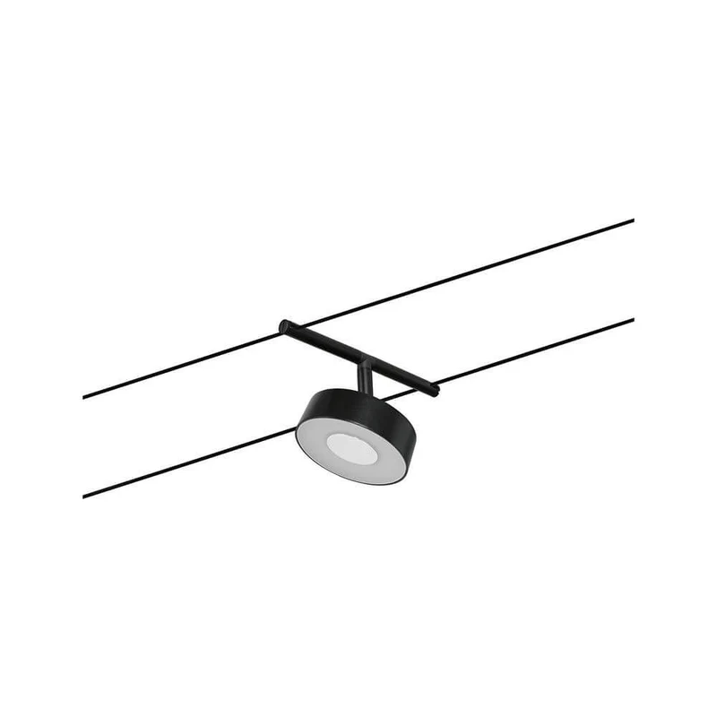 CorDuo LED Seilsystem Circle Basis-Set Schwarz-Matt, Chrom