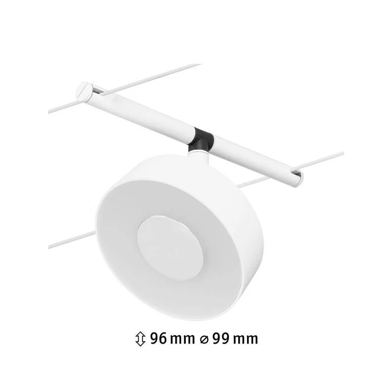 CorDuo LED Seilsystem Circle Einzelspot Weiß-Matt, Chrom