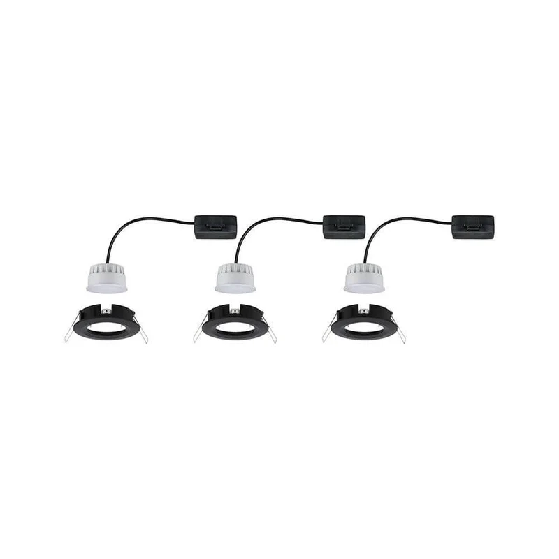 LED Einbauleuchte Nova 3er Basis-Set Rund Ø 7,8cm mit Stufen-Dimmer
