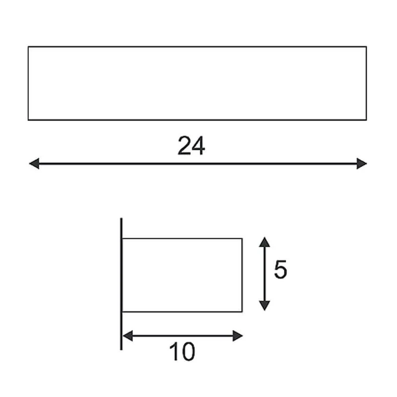 Wandleuchte WL 149 R7s rechteckig Weiß 78mm max. 60W Up & Down