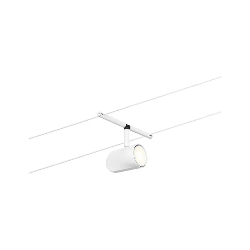 CorDuo Seilsystem Cup Einzelspot Weiß-Matt, Chrom