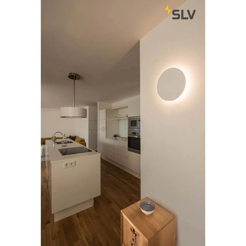 Plastra Gips Wandleuchte LED 3000K Rund Ø33cm