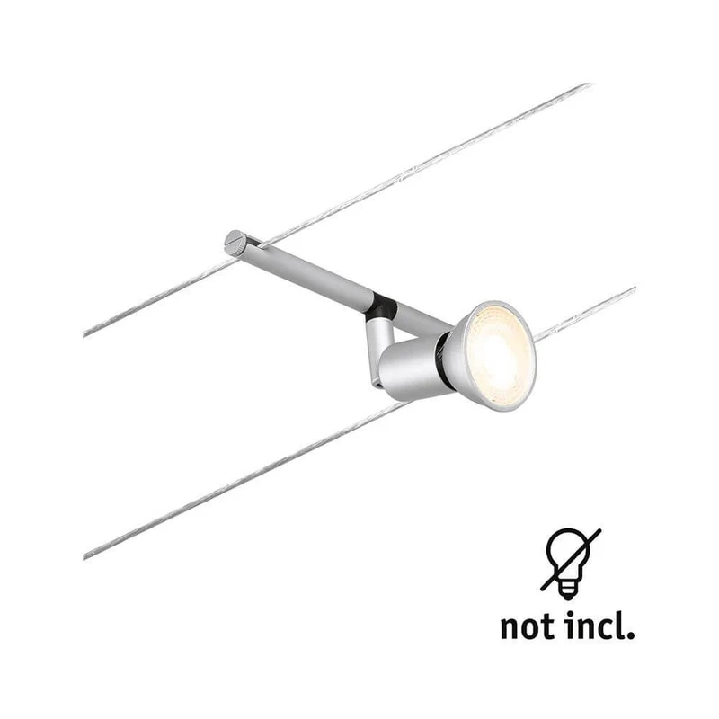 CorDuo Seilsystem Salt Einzelspot Chrom-Matt
