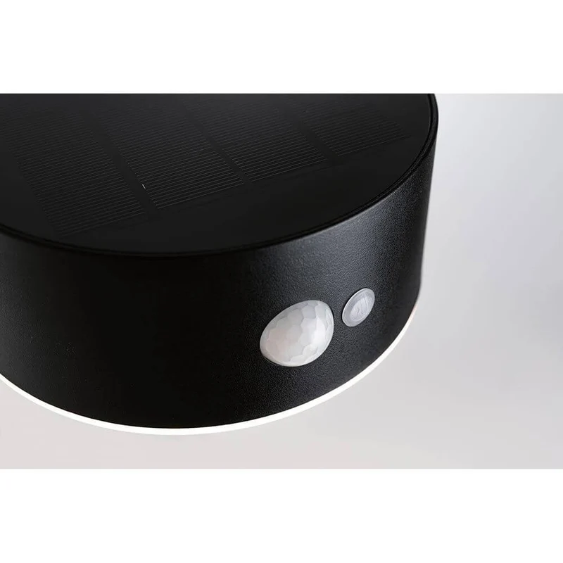 Solar LED Außenwandleuchte Eileen Sensor Schwarz