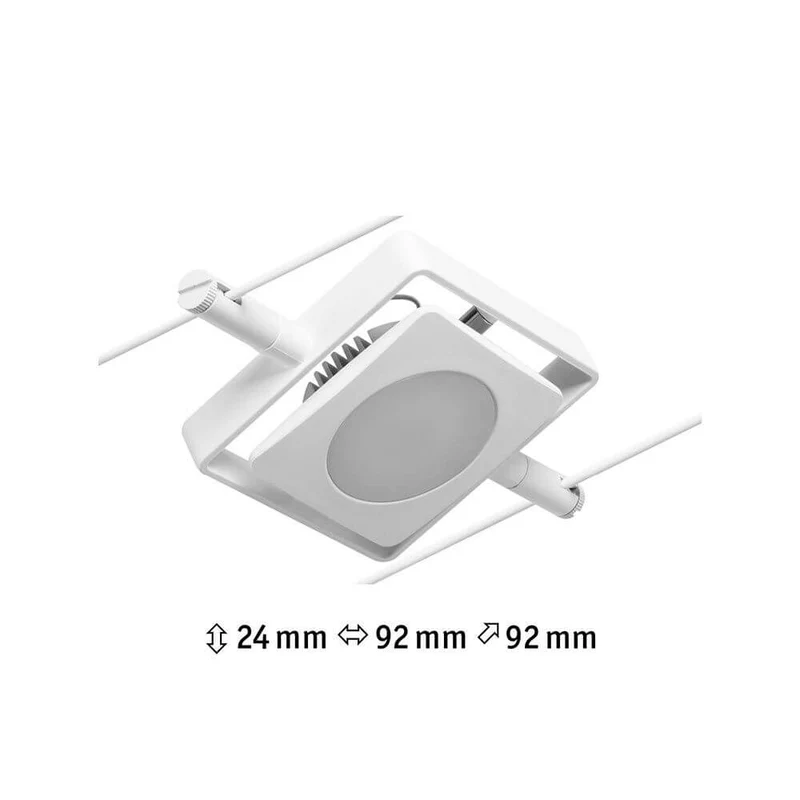 CorDuo LED Seilsystem Mac Einzelspot Weiß-Matt, Chrom