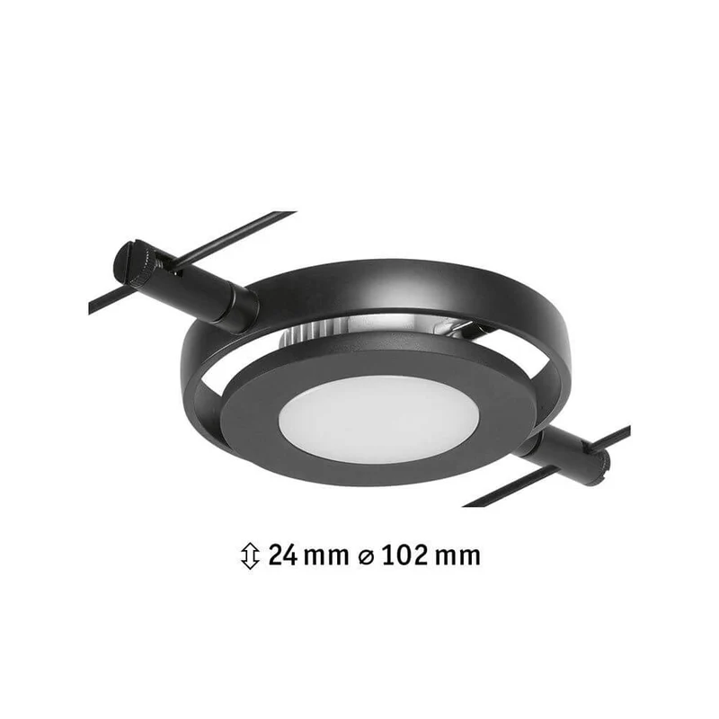 CorDuo LED Seilsystem Round Mac Einzelspot Schwarz, Chrom