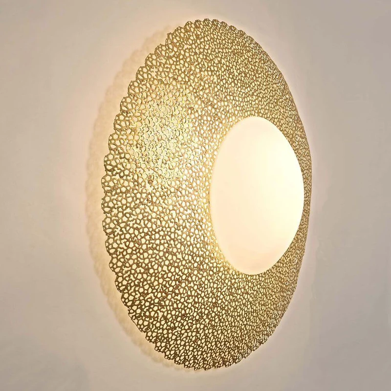 Wandleuchte 2-flammig 90 cm Utopistico Grande Eisen-Glas Gold