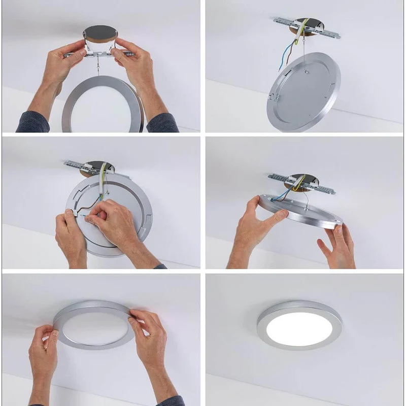 LED Einbaupanel 2 in 1 Cover-it Rund Schwarz