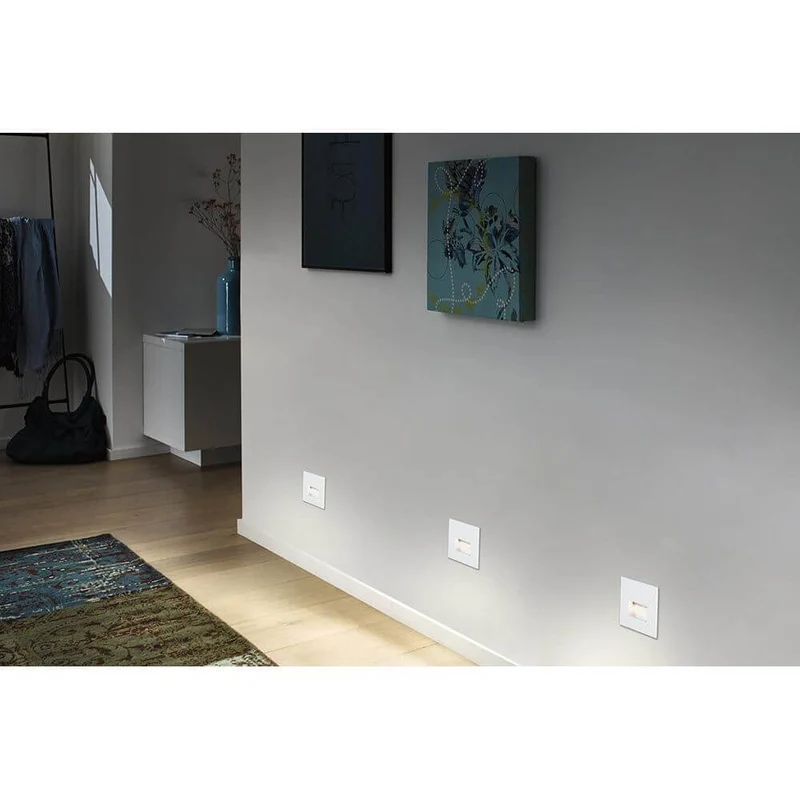 LED Wandeinbauleuchte Edge Quadro Weiß-Matt