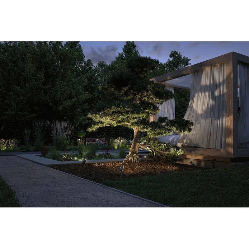 Plug & Shine LED Gartenstrahler Radix IP65 Grau