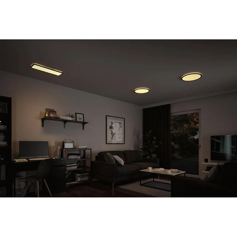 LED Panel Atria Shine 3 Stufen-Dimmer Schwarz Rechteckig