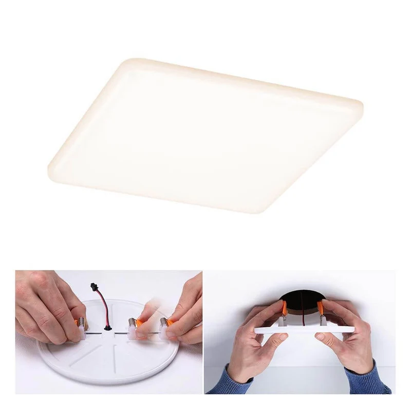 VariFit LED Einbaupanel Veluna mit 3-Stufen-Dimmer Eckig Satin
