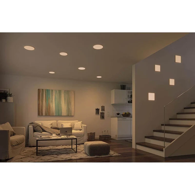 VariFit LED Einbaupanel Veluna mit 3-Stufen-Dimmer Eckig Satin