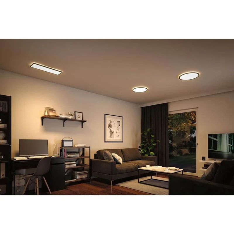 LED Panel mit 3 Stufen-Dimmer Atria Shine Schwarz