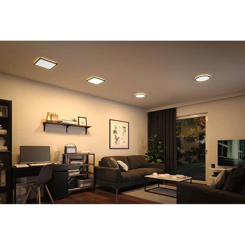LED Panel Atria Shine Rund Ø 29cm Schwarz