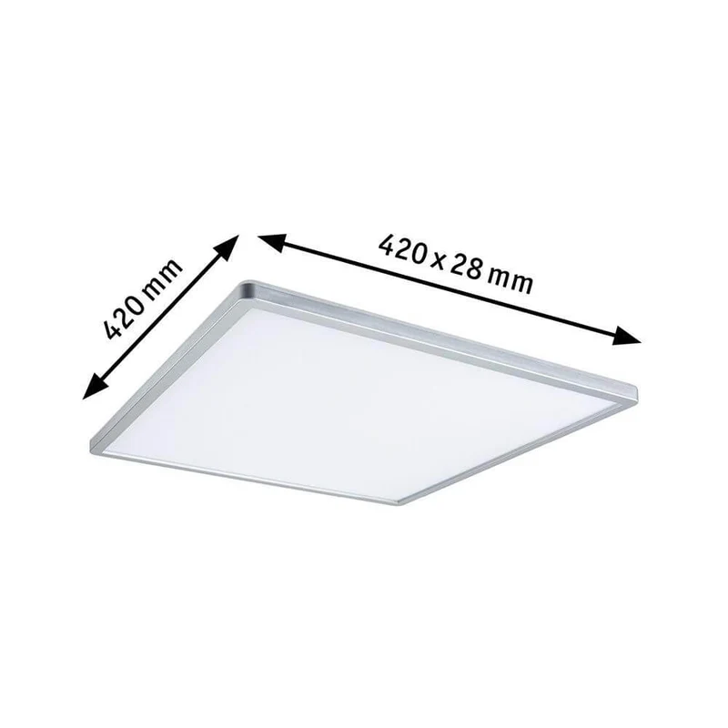 LED Panel Stufen-Dimmbar Atria Shine Eckig Chrom-Matt