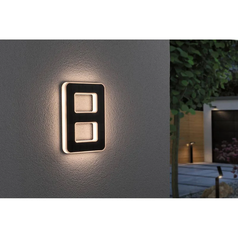 Solar LED Hausnummernleuchte Nummer 8