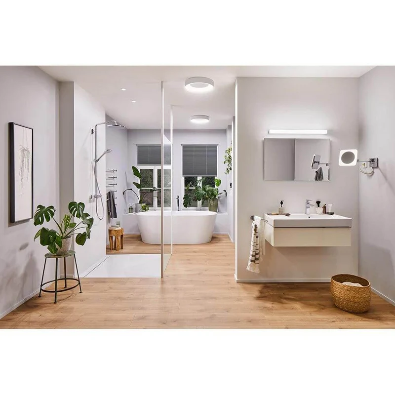 LED HomeSpa Kosmetikspiegel Jora Dim-to-Warm Chrom, Weiß