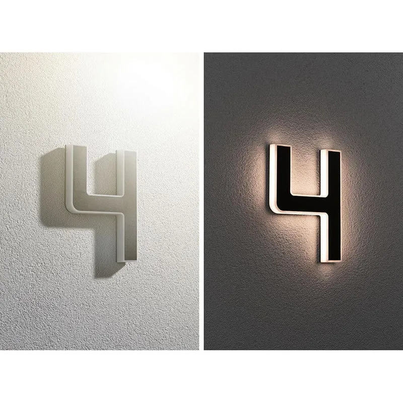 Solar LED Hausnummernleuchte Nummer 4