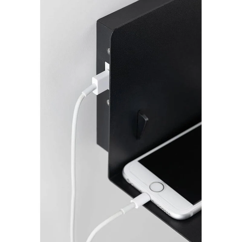 Wandleuchte Devara USB Schwarz