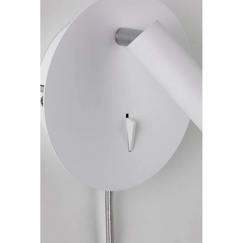 LED Lese- & Wandleuchte Tabari Weiß, Chrom