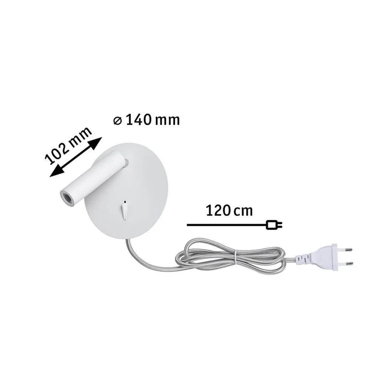 LED Lese- & Wandleuchte Tabari Weiß, Chrom