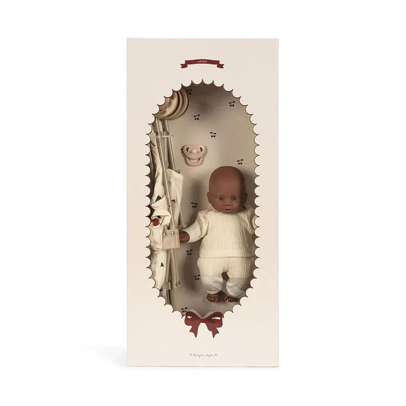 Cherie-Puppe mit Puppenwagen Ma Grande Cerise Glitzer