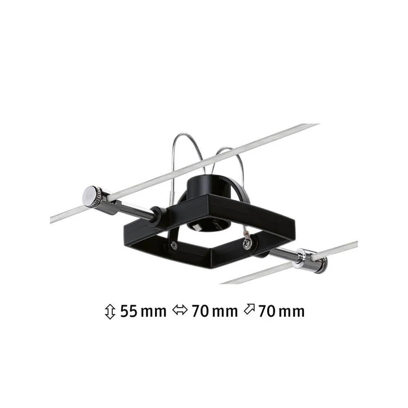 Seilsystem Mac II Einzelspot Strahler Schwarz