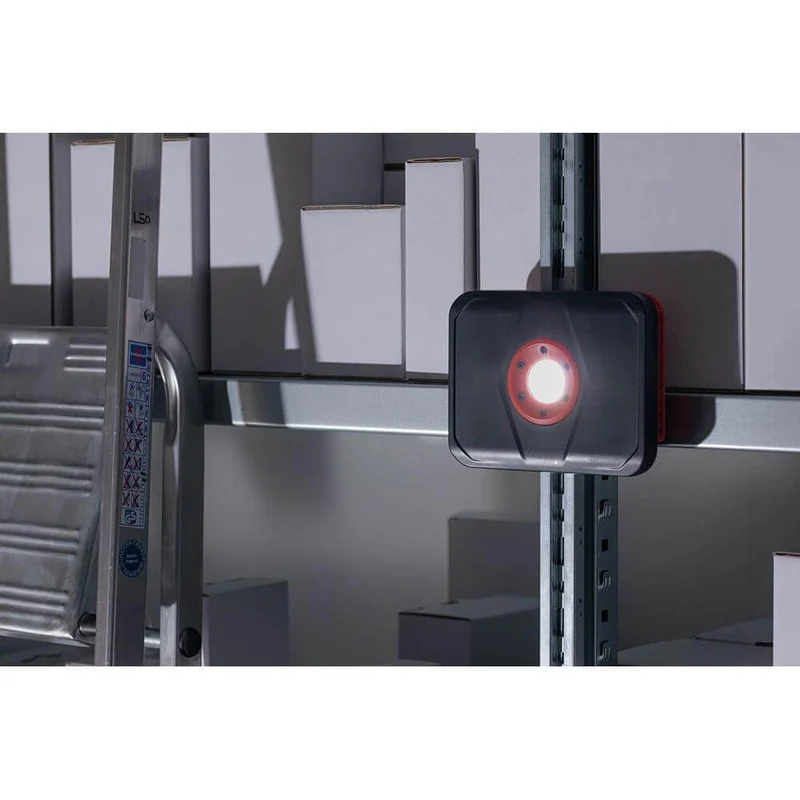 Akkulampe Worklight Schwarz, Rot IP65
