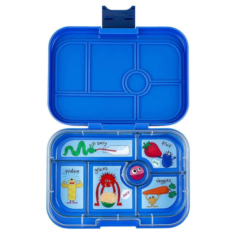 Original-Brotdose mit 6 Fächern Surf Blue/Funny Monsters Tray