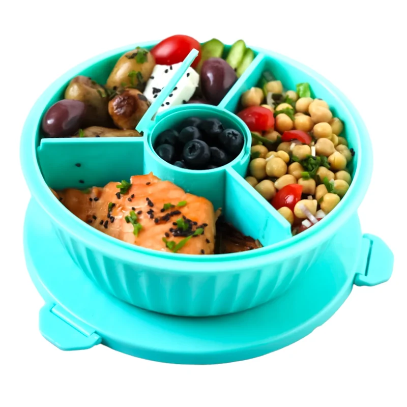 Poke-Bowl-Brotdose mit Trennwand Paradise Aqua