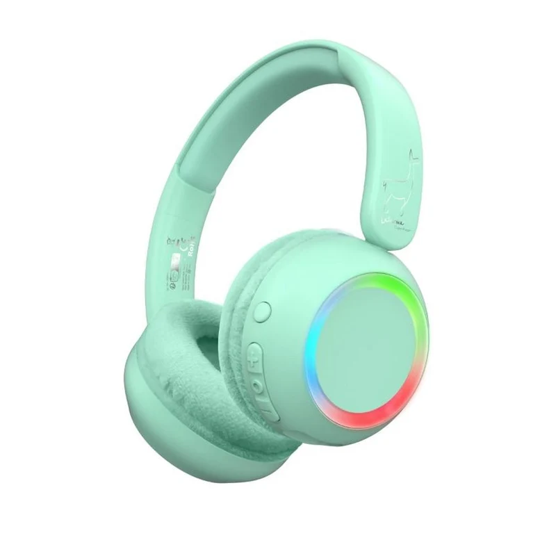 Kabelloser Kopfhörer mit Licht in mint