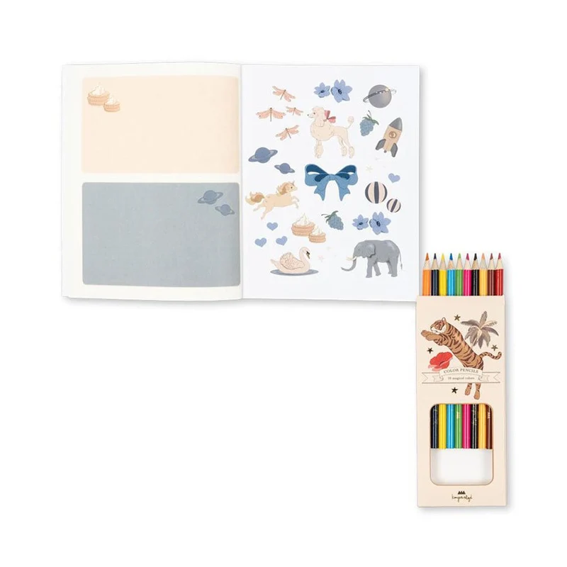 Aktivitätsbuch mit Buntstiften