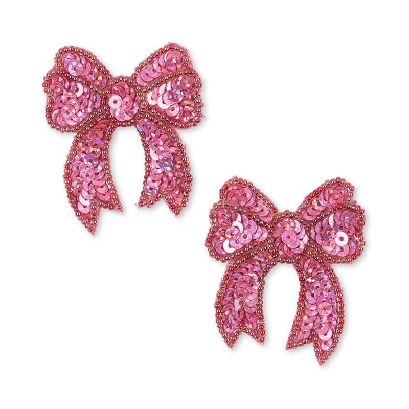 2-Pack Pailletten-Schleifen-Haarclips Rapture Rose
