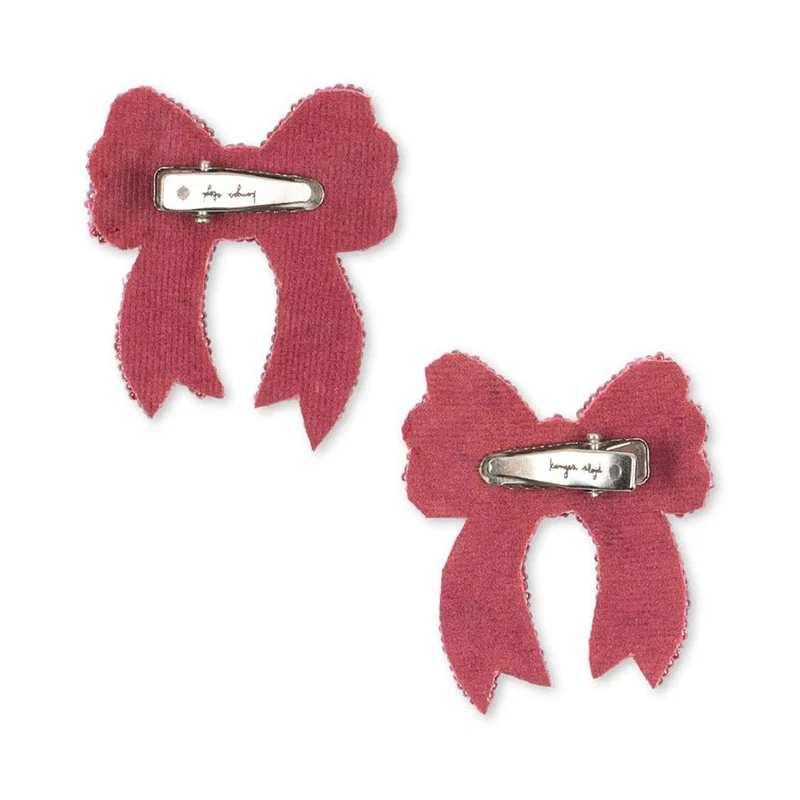 2-Pack Pailletten-Schleifen-Haarclips Rapture Rose