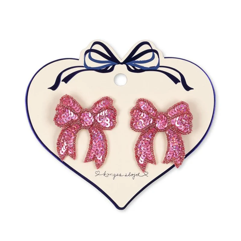 2-Pack Pailletten-Schleifen-Haarclips Rapture Rose