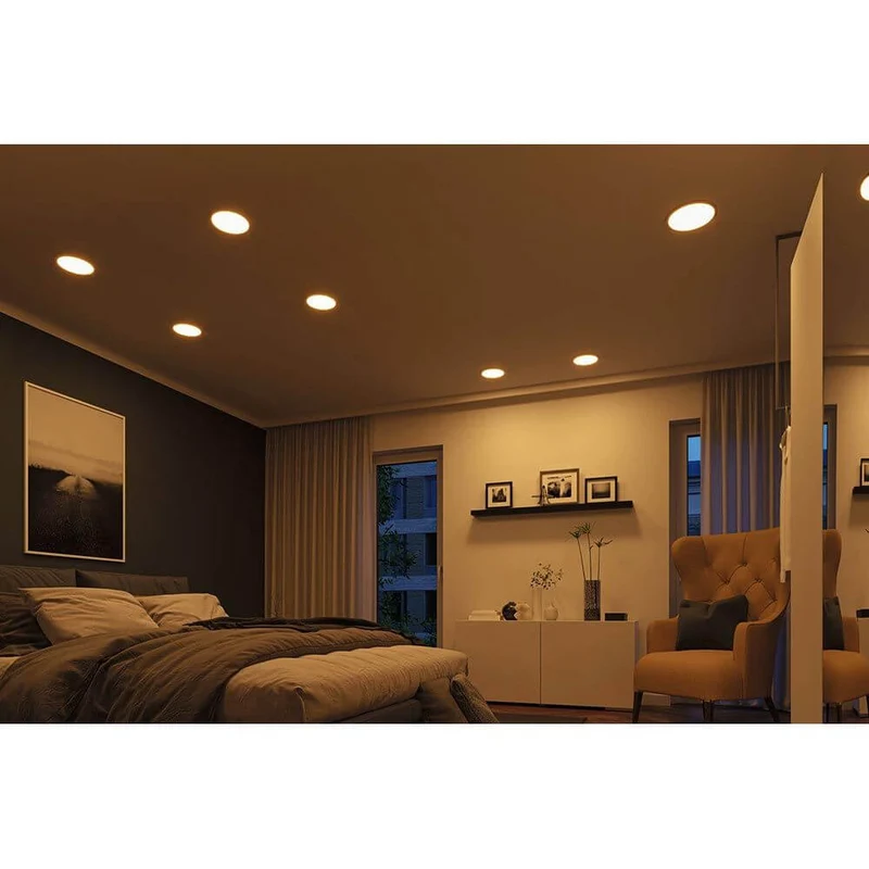 VariFit LED Einbaupanel Dim-to-Warm Areo Rund Chrom-Matt