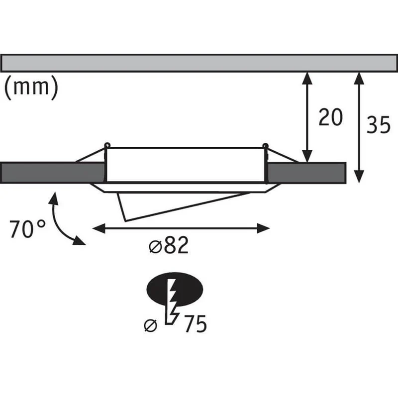 LED Einbauleuchte 3er-Set Stufen-Dimmbar Schwenkbar Chrom-Matt